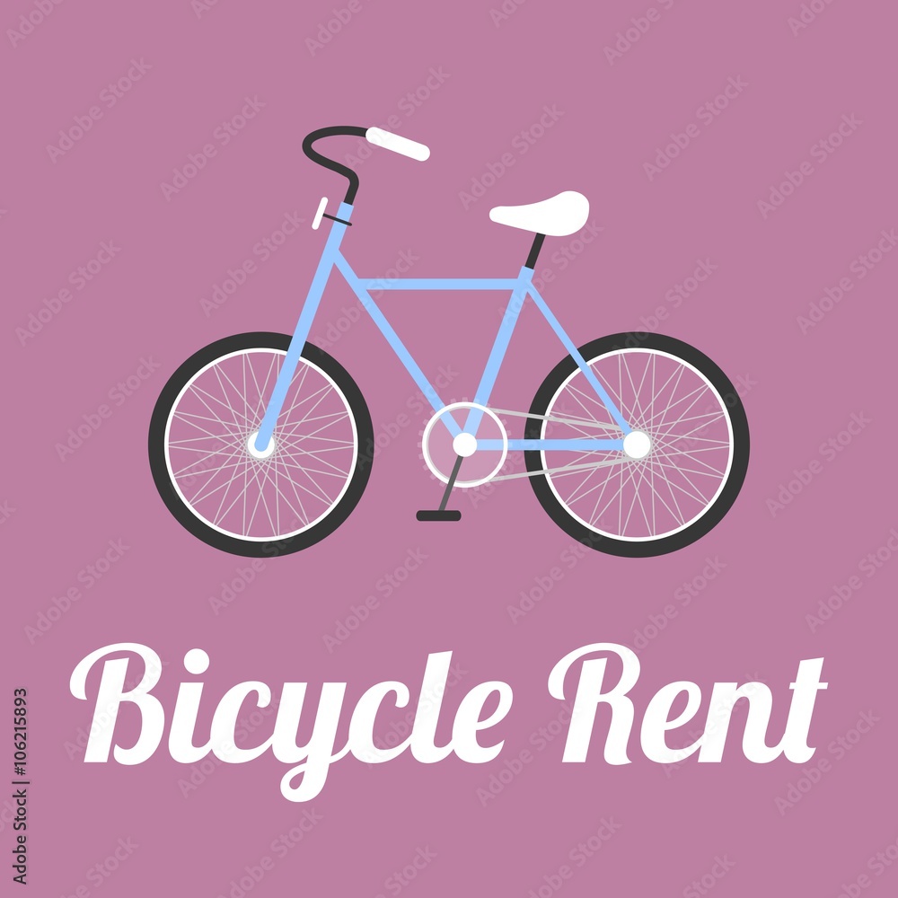 Vector bicycle rent in flat style Vector bicycle rent in flat style