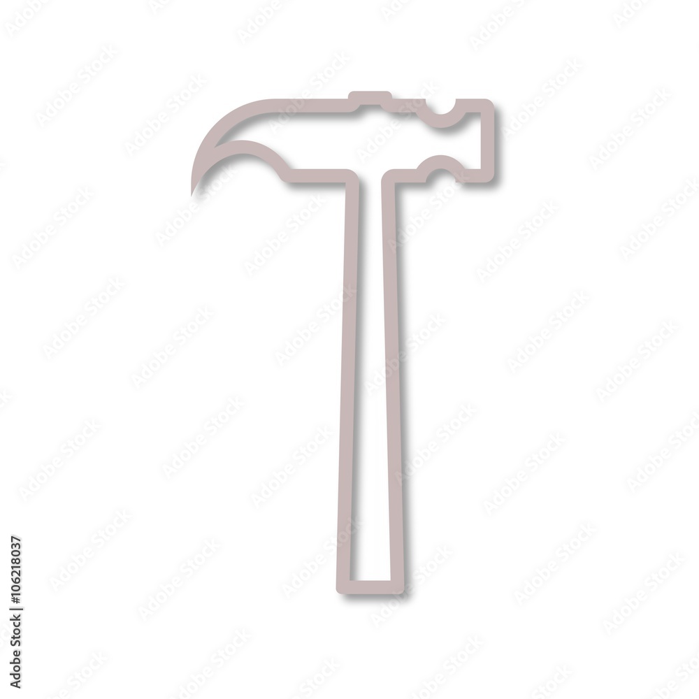 Line Hammer Icon Line Hammer Icon