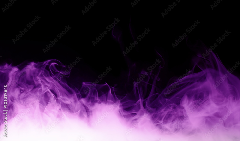 purple steam on the black background Stock Photo