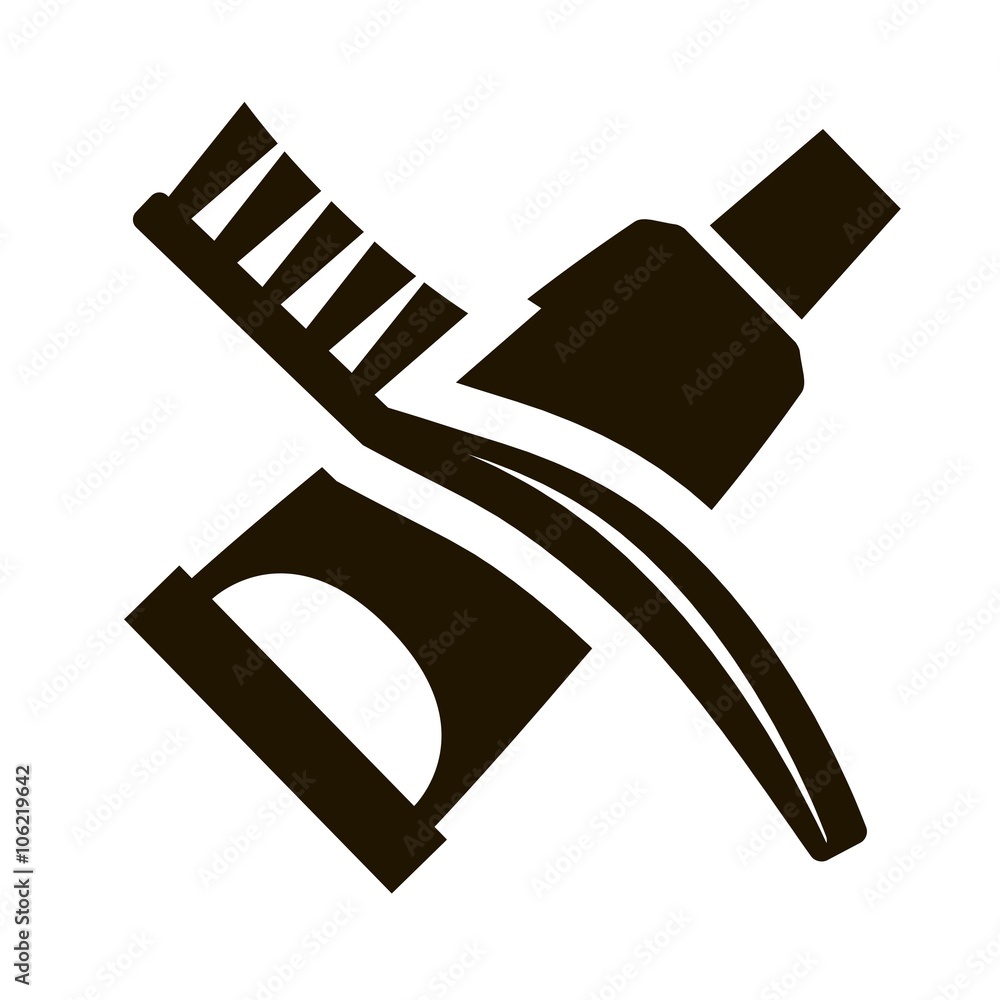 Obraz premium Toothpaste and brush