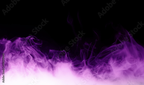 purple steam on the black background
