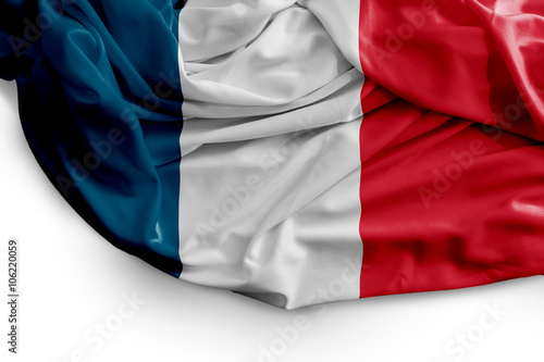 Cuadro en lienzo French flag on white background