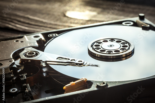 Wallpaper Mural HDD internal parts close-up shot Torontodigital.ca