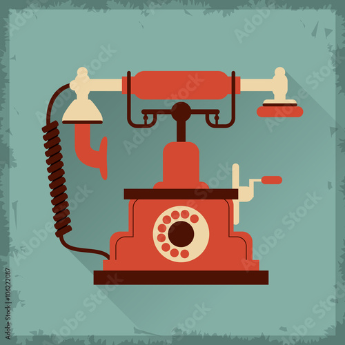 Retro telephone design, Vector illustration