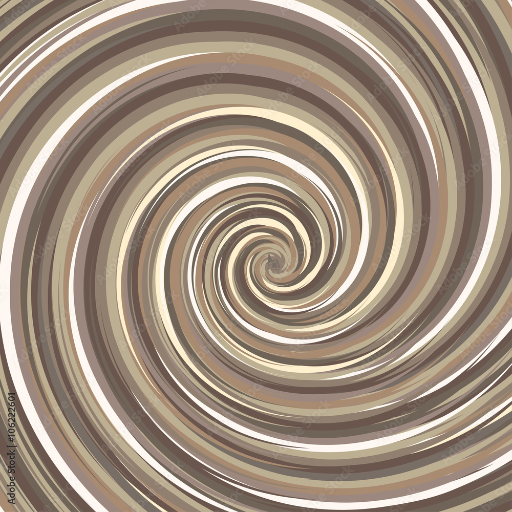 Swirling backdrop. Spiral surface nut color with space for text. Chocolate and coffee concept. Vector Illustration Swirling backdrop. Spiral surface nut color with space for text. Chocolate and coffee concept. Vector Illustration