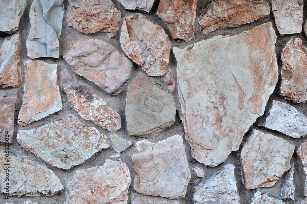 Wall of Rough Stones and Concrete Mortar Texture Wall of Rough Stones and Concrete Mortar Texture