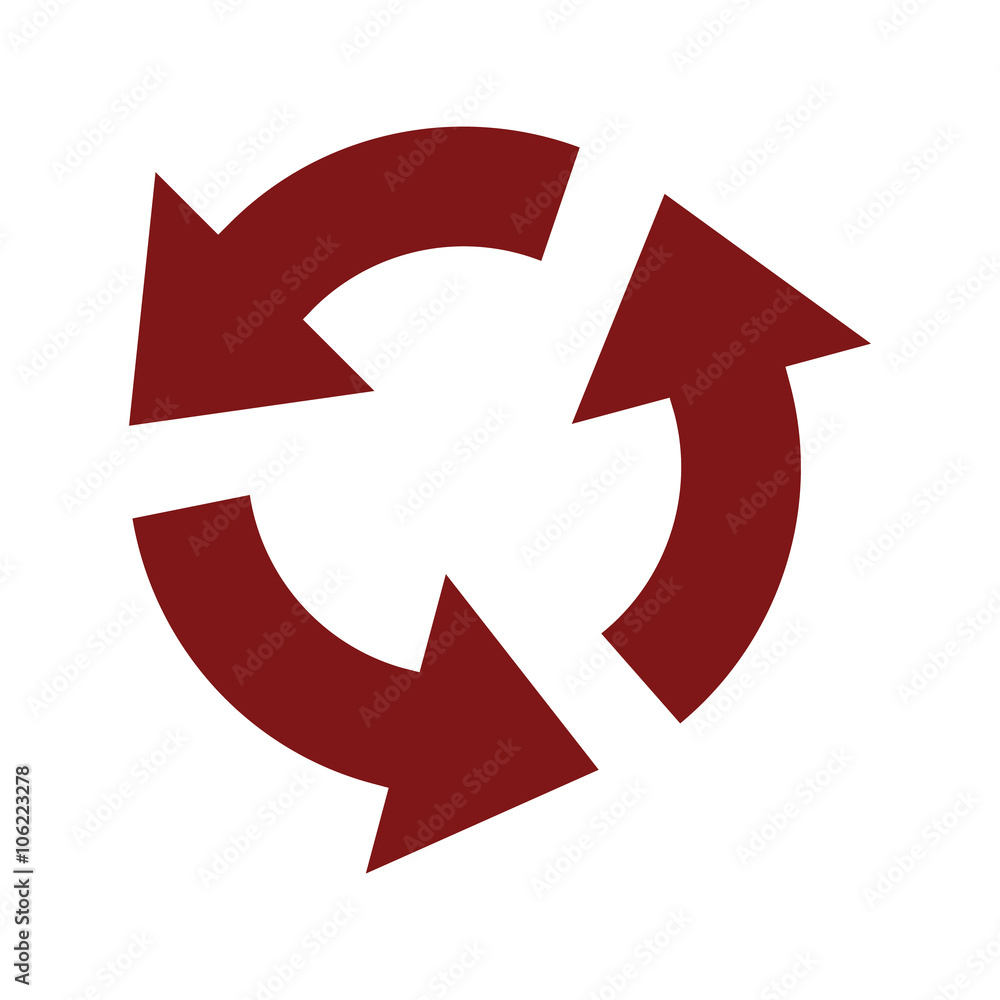 Circular red arrows icon Circular red arrows icon