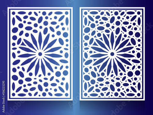 window Steel white flower Combination of circles and ovals Background Pattern