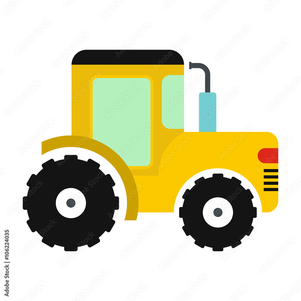 Yellow tractor icon Yellow tractor icon