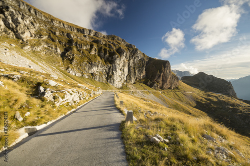 the road to Mangart, Julian Alps, Slovenia photo