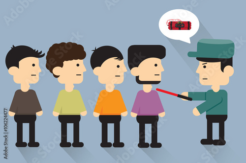 Police scanned the airport.