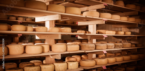 Cheese refining on shelves