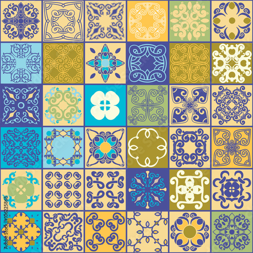 Oriental, seamless pattern tile. 