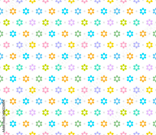 Vector Background #Flower Dot Pattern, Pastel Color
