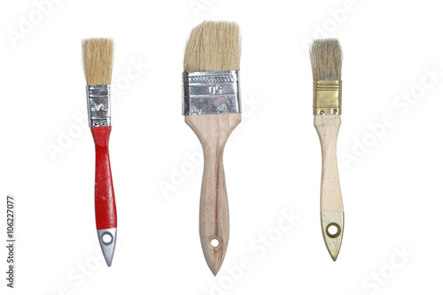 Wallpaper Mural Three paint brushes isolated Torontodigital.ca