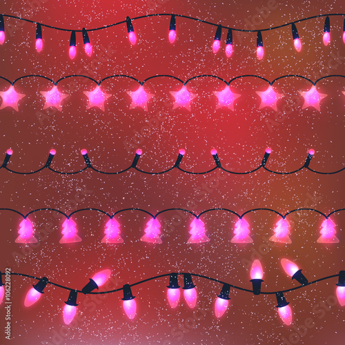 Christmas garlands. Holiday background.