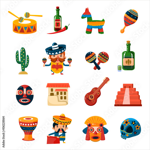 Traditional Mexican Symbols Collection