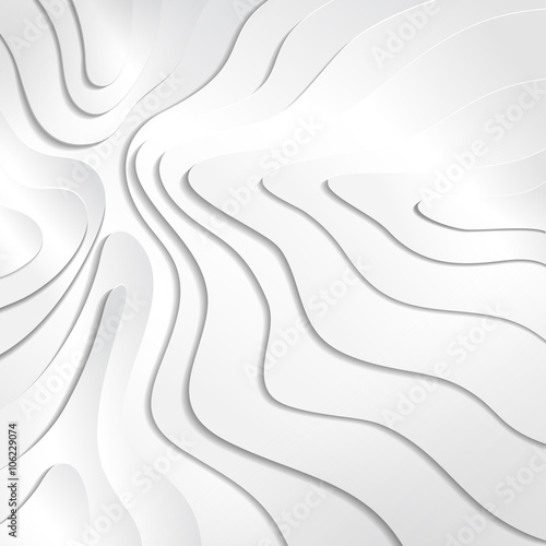 Vector waves white background.