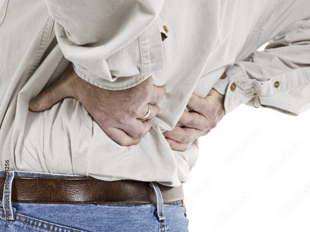 close up image of aged man having back pain close up image of aged man having back pain