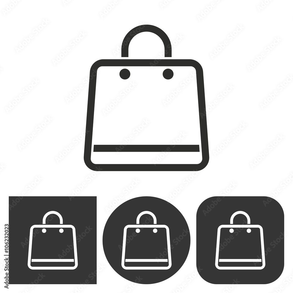 Shopping bag - vector icon. Shopping bag - vector icon.
