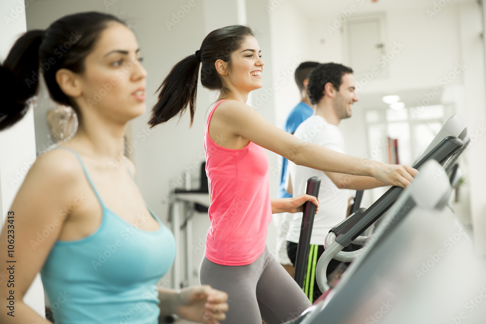 Young woman training in the gym Young woman training in the gym