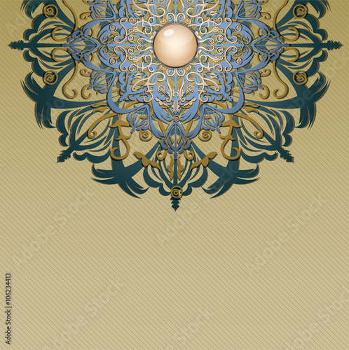 Retro background with ornament. Illustration 10 version