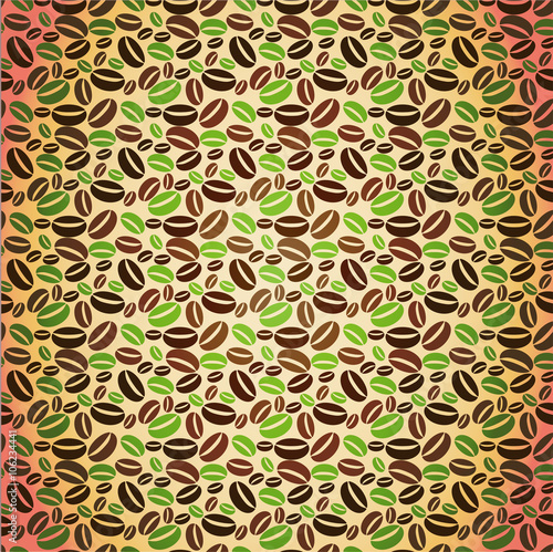 Background with coffe beans. Illustration 10 version