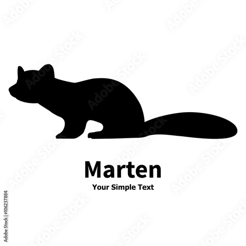 Vector illustration animal marten