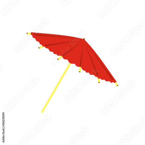 Asian parasol or umbrella icon, flat style 
