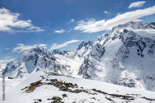 Beautiful high mountains of the Caucasus