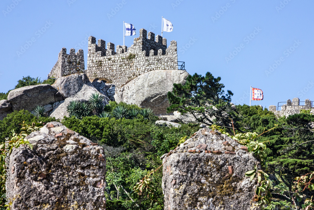 Sintra, Portugal. Moors Castle landscape