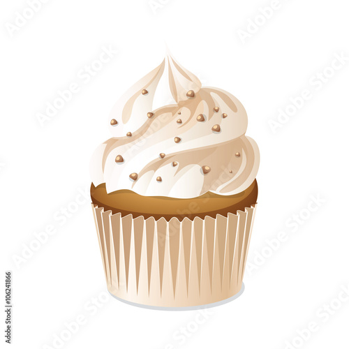 Cupcake icon isolated on a white background.
