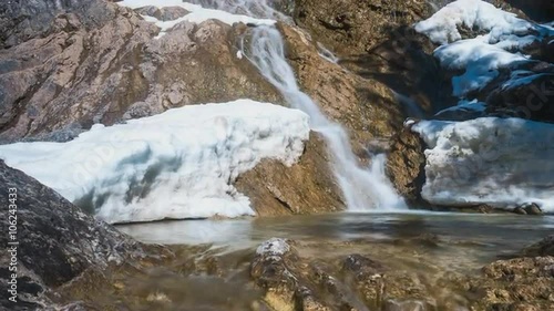 Zipfelsbacher Wasserfall im Hintersteiner Tal im Zeitraffer photo