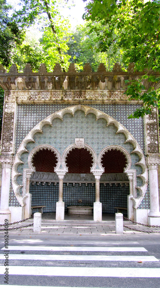 Fototapeta premium Middle-Eastern bus stop, Sintra, Portugal