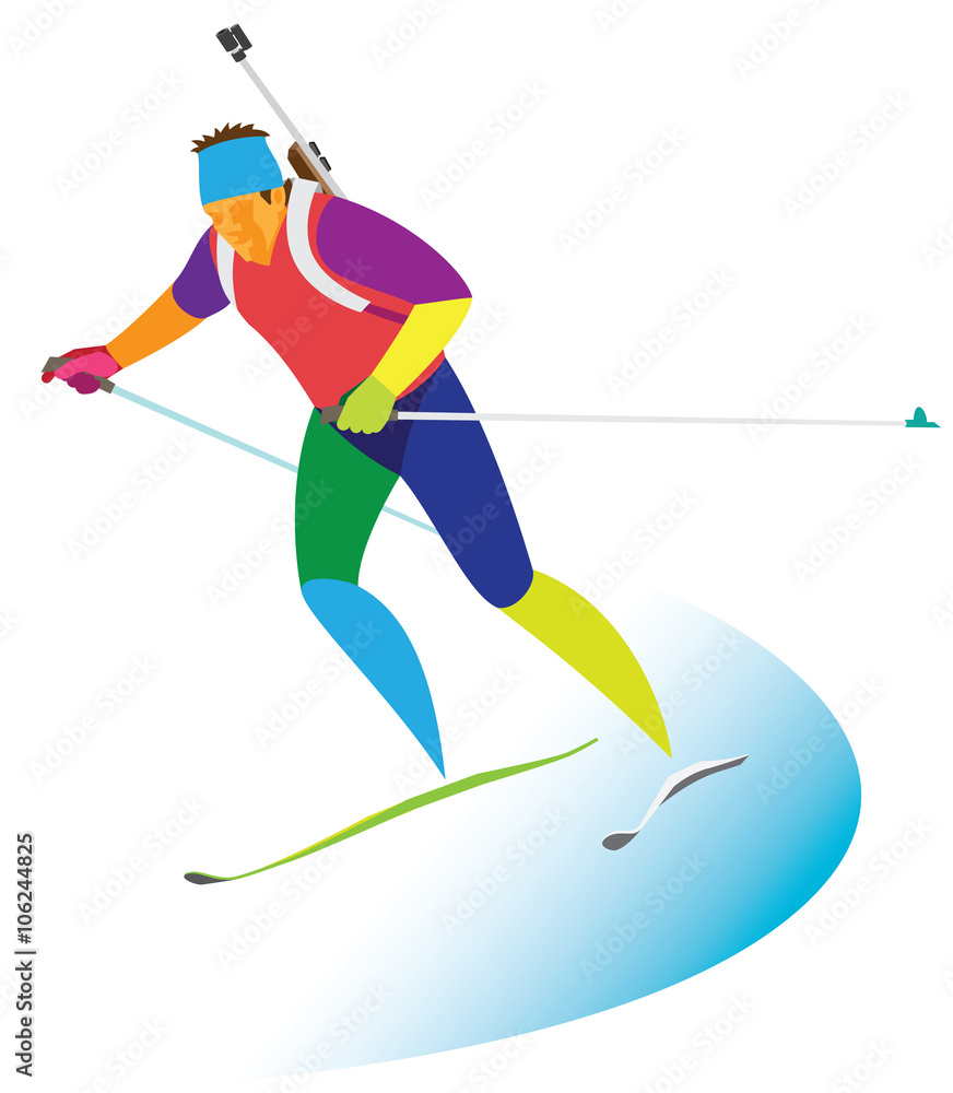 Obraz premium The young man is a biathlete