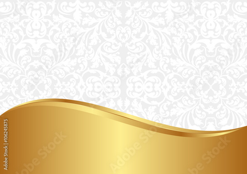 background divided into two with vintage pattern
