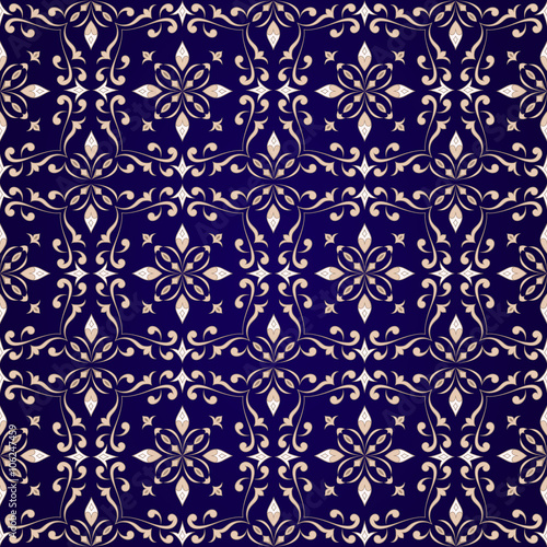 Beige seamless texture on dark blue background.