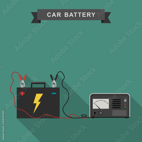 Car battery illustration.