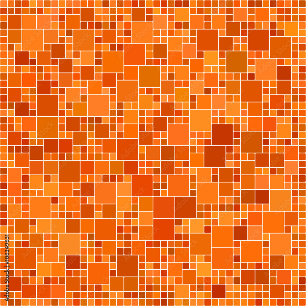 Orange square mosaic background Orange square mosaic background