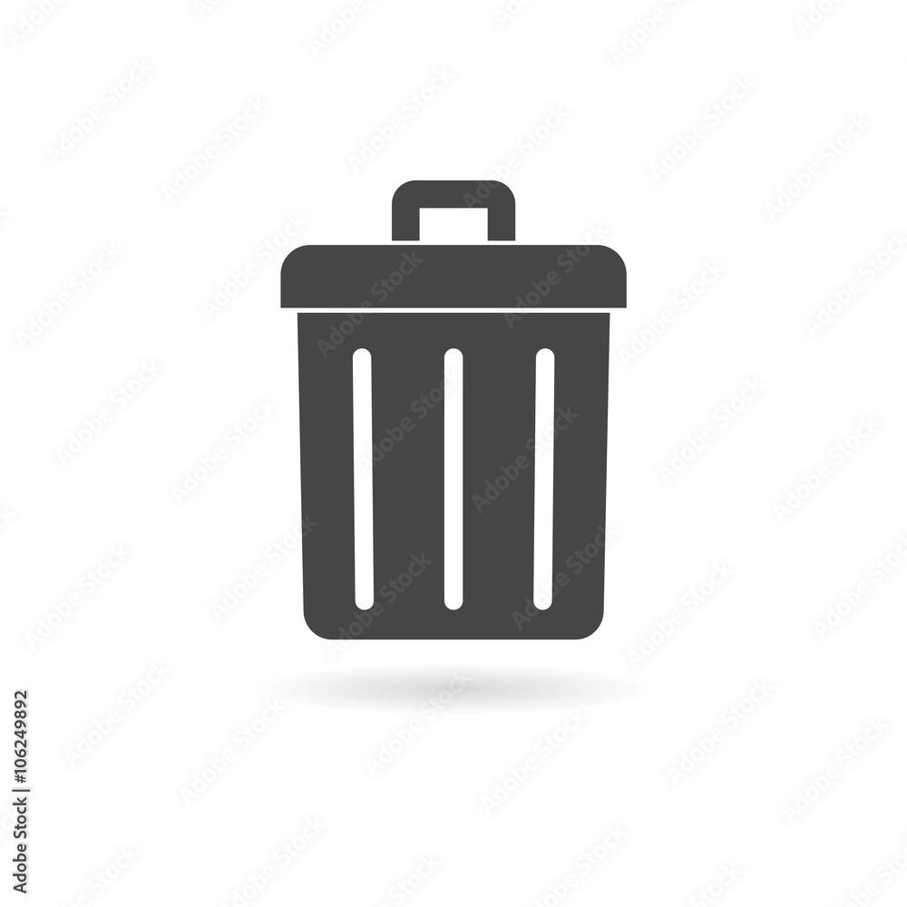 Trash bin or trash can symbol icon Trash bin or trash can symbol icon