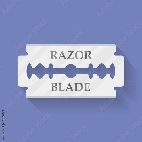 Razor blade icon symbol. Flat style