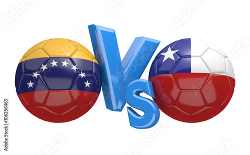 Preliminary competition football match between national teams Venezuela and Chile