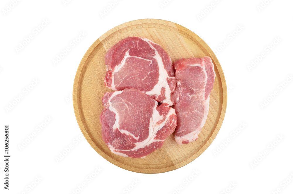 Raw meat steak