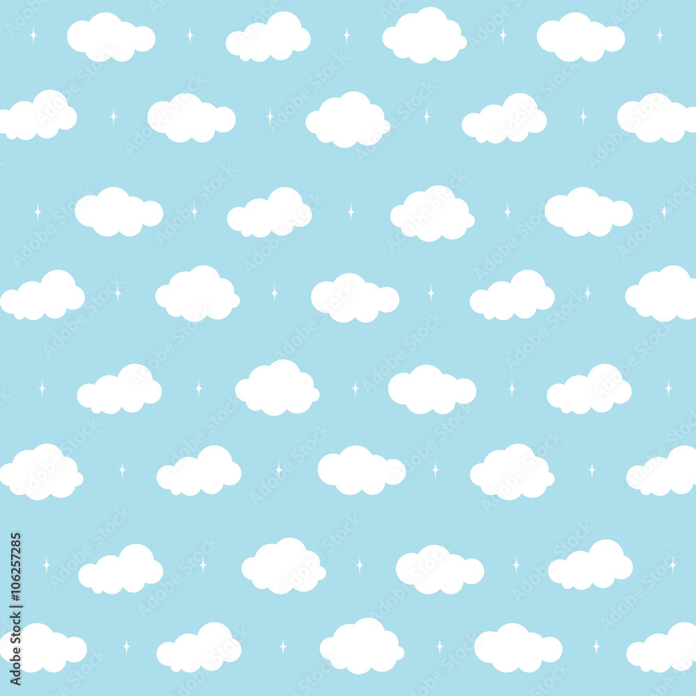 Pattern clouds and star vector with cloud computing concept Pattern clouds and star vector with cloud computing concept