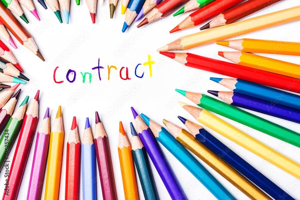 contract drawing by colour pencils contract drawing by colour pencils