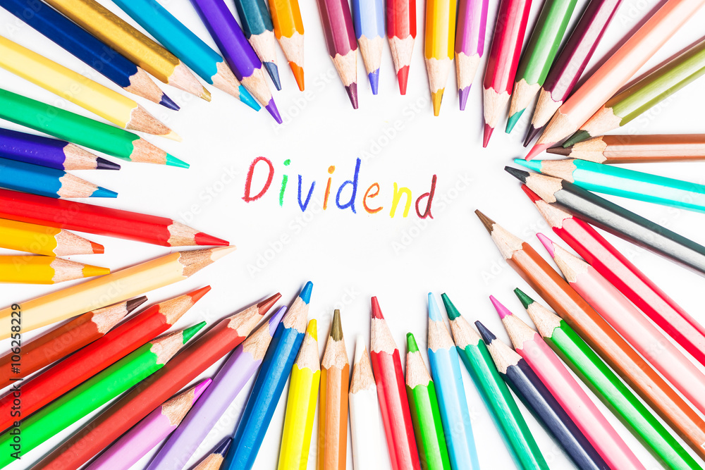 dividend drawing by  colour pencils 