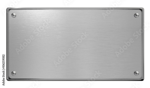 metal plate frame isolated