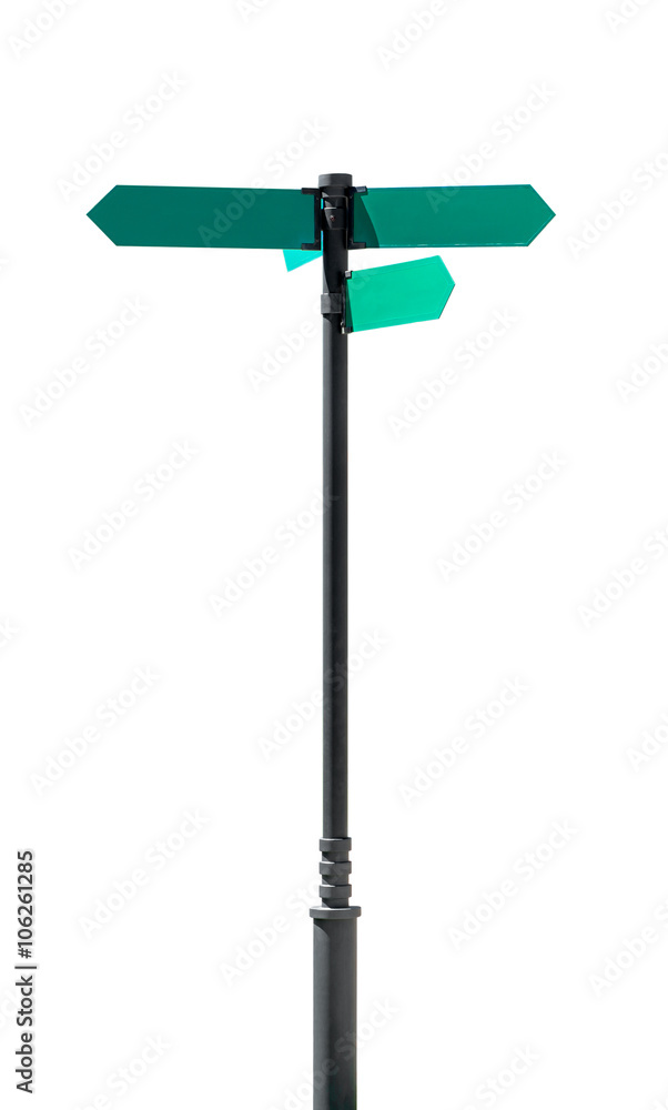 Blank direction pointer sign on white background. Blank direction pointer sign on white background.