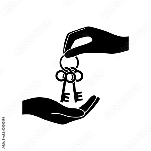 Receiving the bunch of keys - icon.