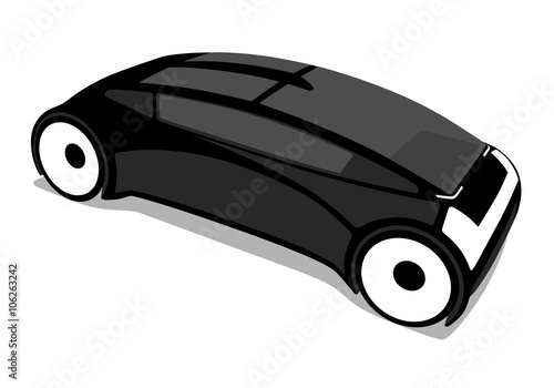 futuristic vehicle cutout picture, vector illustration